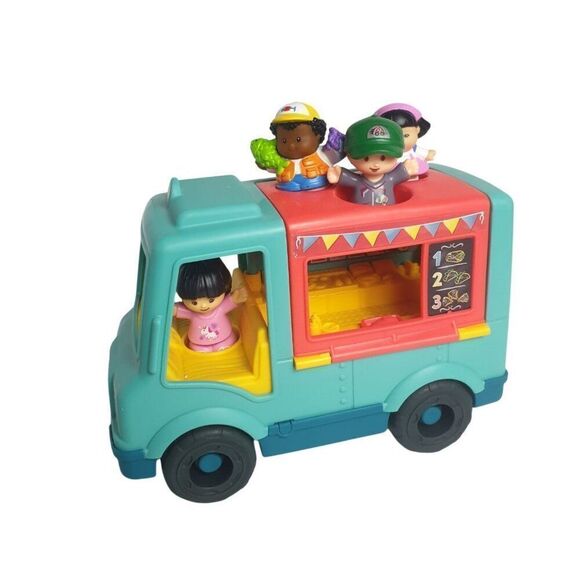 Little People Ferris Wheel & Serve It Up Food Truck Playset with Figures Bundle - Picture 3 of 7